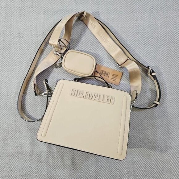 Steve Madden Sesame Bevelyn w/AirPod Case Crossbody Bag Purse Satchel NWT - Picture 1 of 13